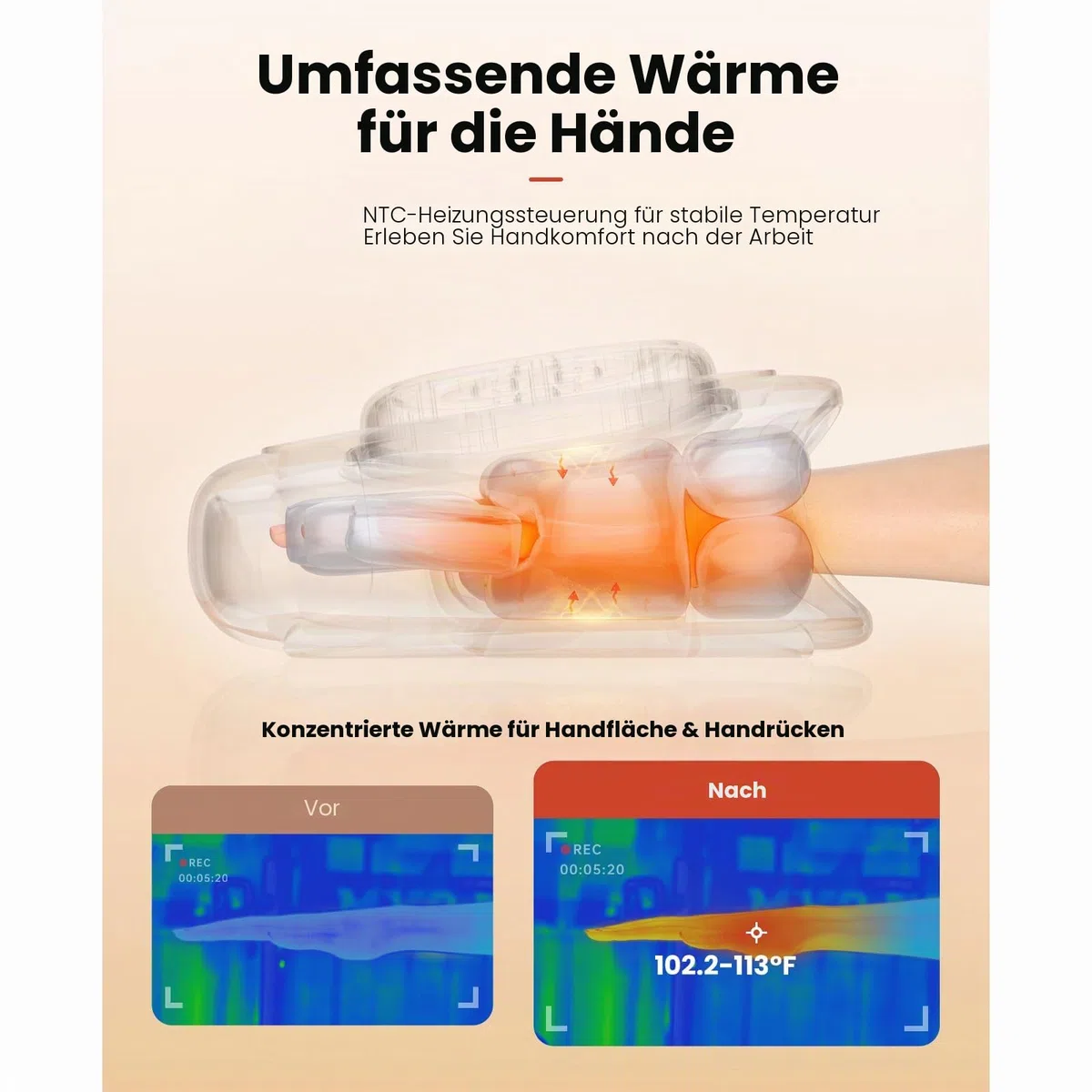 BOB AND BRAD Handmassagegerät mit Wärme & Kompression, HandSpa Pro Elektrischer Handmassager bei Arthritis/Karpaltunnel, Schmerzlinderung & Entspannung - für Zuhause/Büro, Geschenk für Damen & Herren