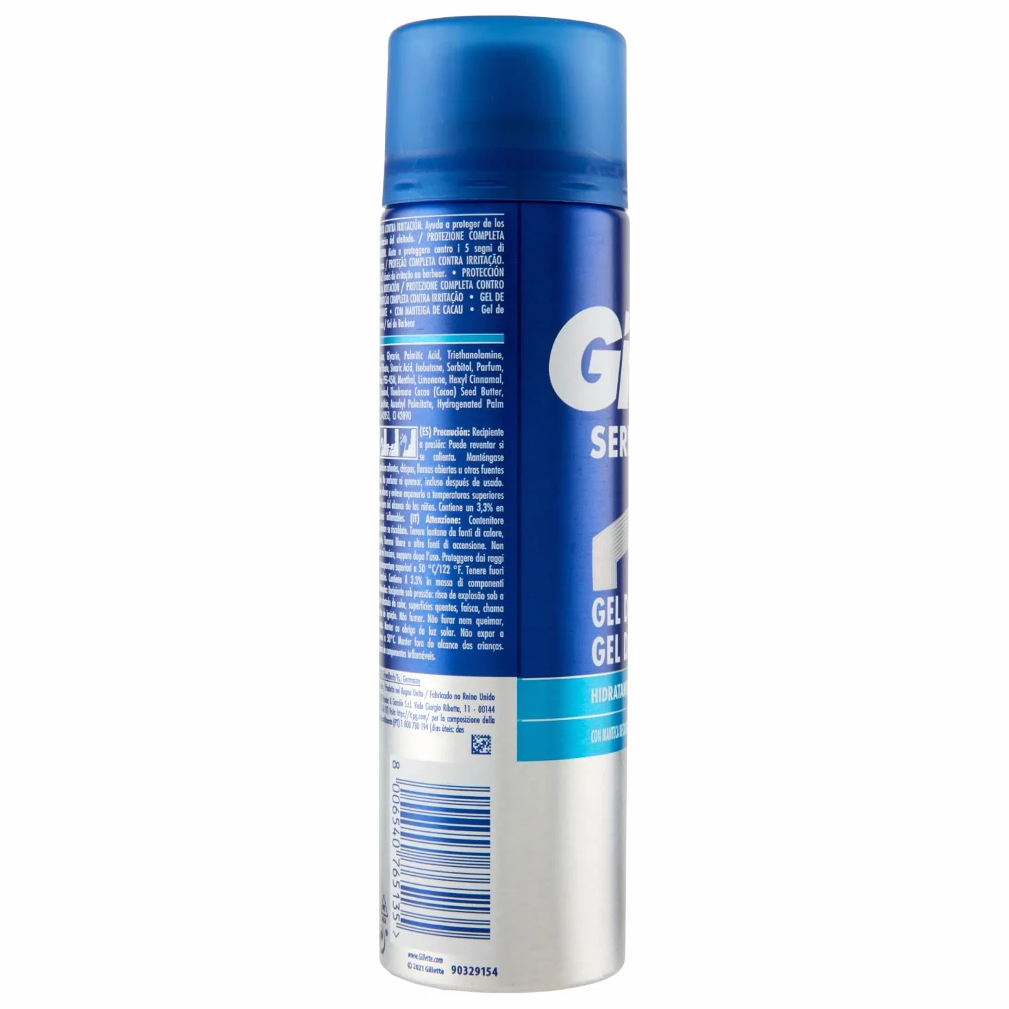 Gillette Series Feuchtigkeitsspendendes Rasiergel mit Kakaobutter für Herrenrasierer, 200 ml