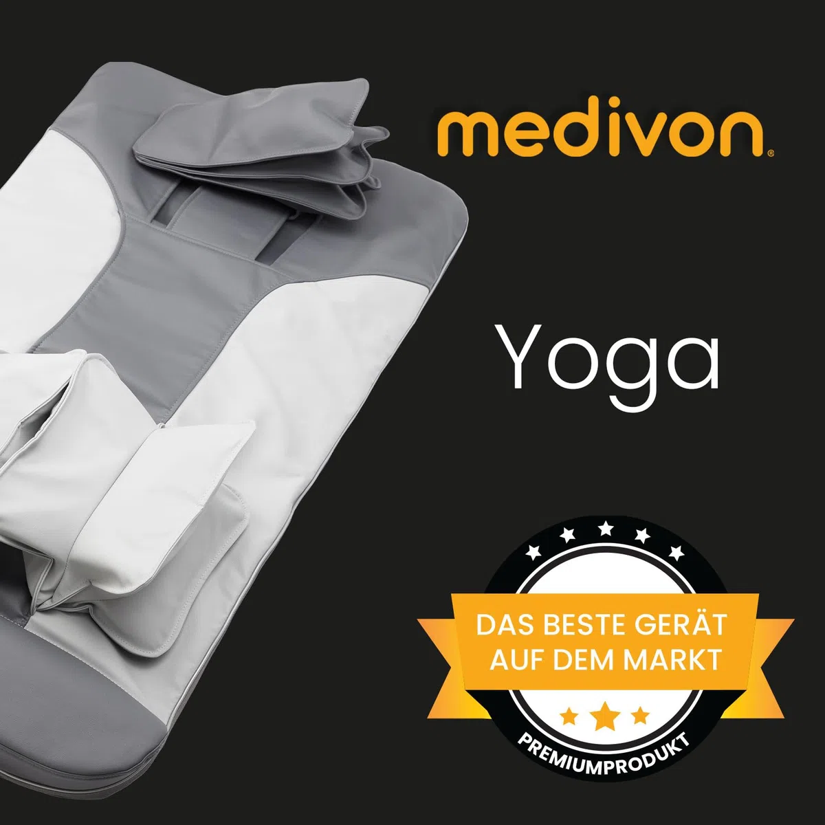 Medivon Yoga MassageMatte, Premium Material, massagegerät, universal, nackenmassagegerät, rückenmassagegerät, Shiatsu Massageauflage, massagekissen, massagegerät rücken