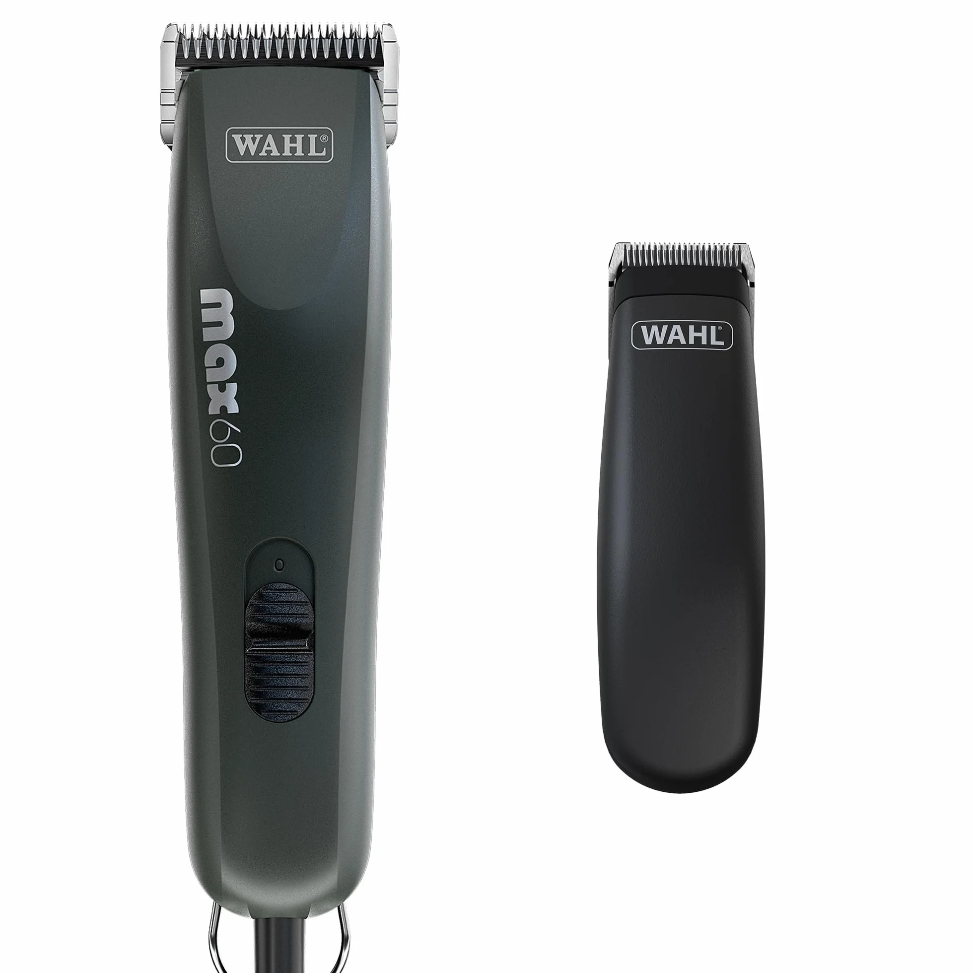 WAHL Animal Clipper Kit Max 60+Pocket Pro, Tierhaarschneidemaschine und Trimmer, Hunde- und Katzenhaarschneidemaschine, Tierpflege-Set, für alle Fellarten, vibrationsarm, leicht, schwarz