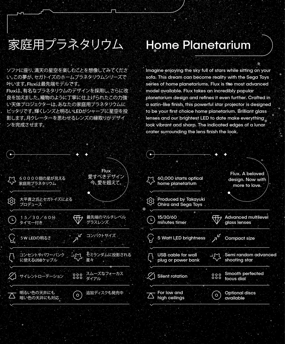 Sega Toys Sternenprojektor Homestar Flux Theater Zimmerdecke Licht Super