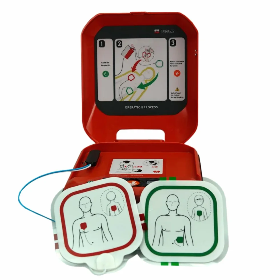 Primedic HeartSave YA, Laien Erste Hilfe Defibrillator mit automatischer Schockabgabe, 8 Jahre Garantie des Herstellers, Made in Germany, Sprache: DE/EN