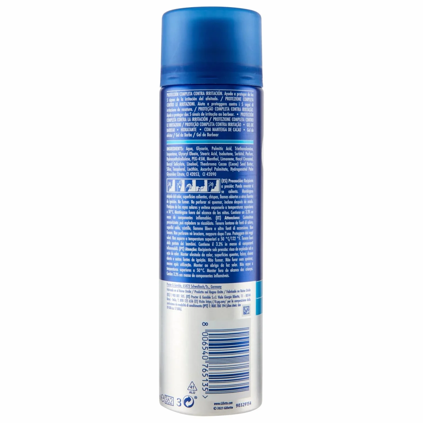 Gillette Series Feuchtigkeitsspendendes Rasiergel mit Kakaobutter für Herrenrasierer, 200 ml