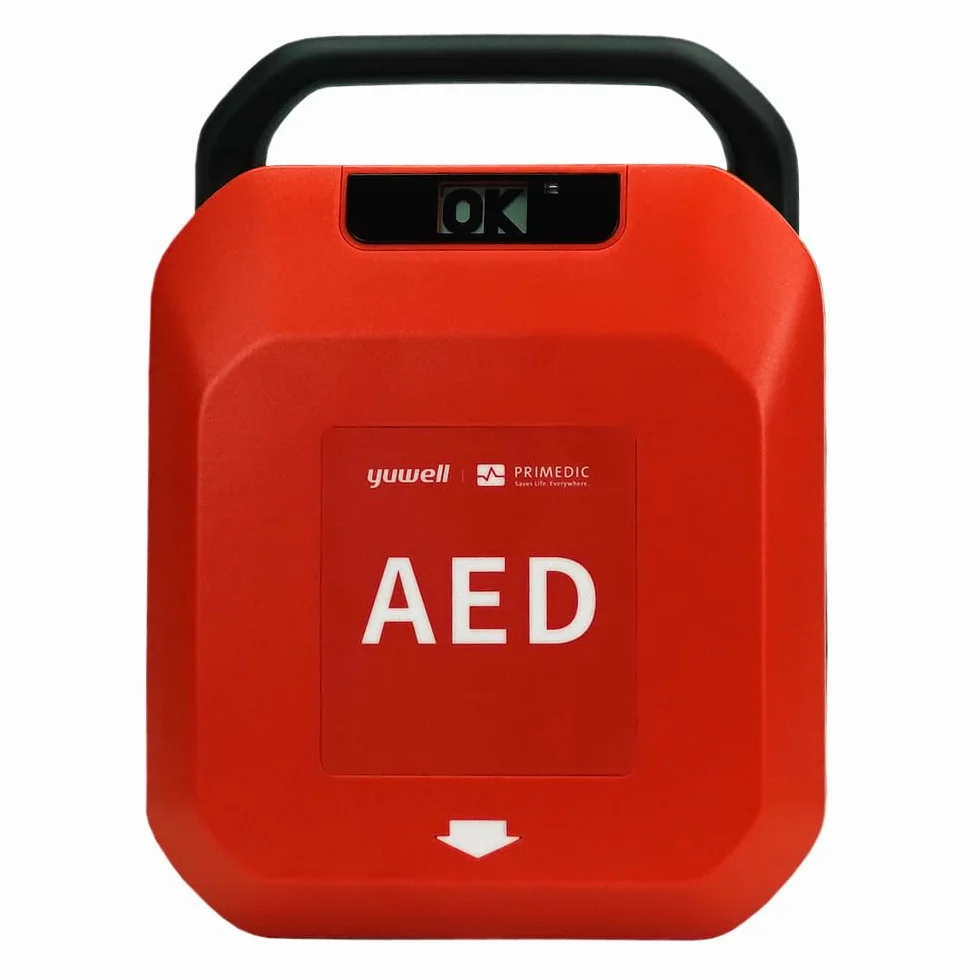 Erste Hilfe Defibrillator für Laien und Profis mit manueller Schockabgabe Primedic HeartSave Y, 8 Jahre Garantie des Herstellers, Made in Germany, Sprache: DE/EN