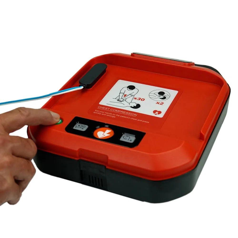 Primedic HeartSave Y Erste Hilfe Defibrillator für Laien und Profis mit manueller Schockabgabe, 8 Jahre MedX5 Service Garantie und 8 Jahre Herstellergarantie, Sprache: Deutsch