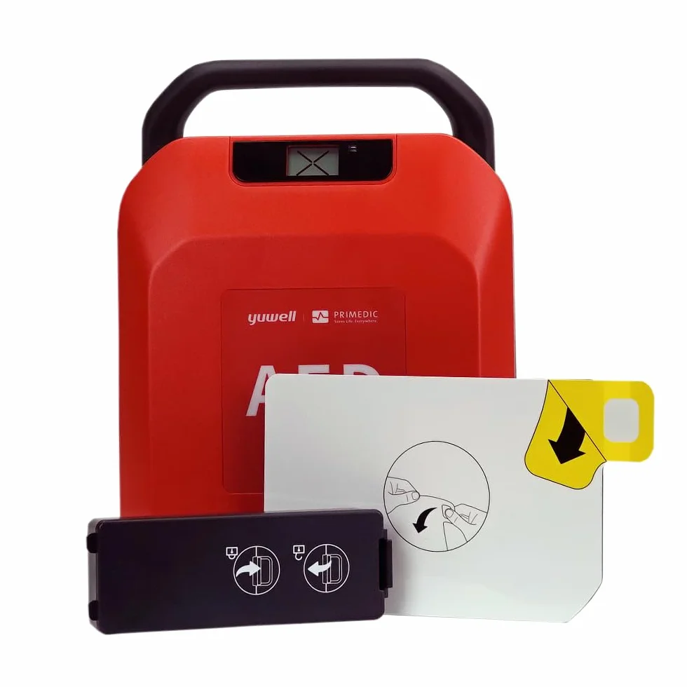 Primedic HeartSave YA, Laien Erste Hilfe Defibrillator mit automatischer Schockabgabe, 8 Jahre Garantie des Herstellers, Made in Germany, Sprache: DE/EN