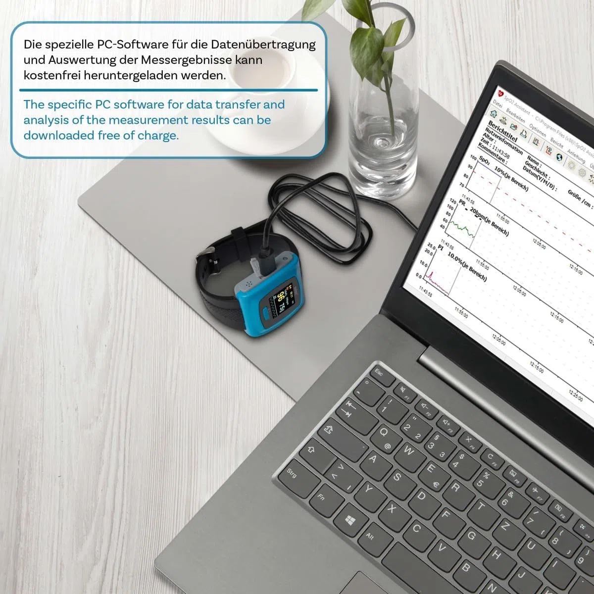 Pulsoximeter PULOX PO-400 mit Armband