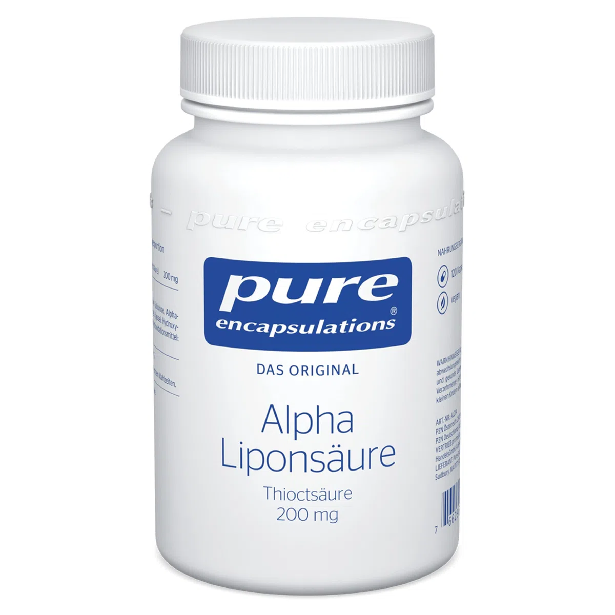 Pure Encapsulations - Alpha Liponsäure - 200mg Thioctsäure - Nahrungsergänzungsmittel - 120 Kapseln
