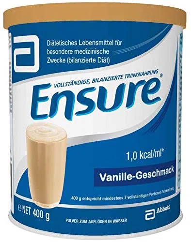 Abbott Ensure Vanille Pulver Trinknahrung Milchpulver 400g Dose - 24 Stück