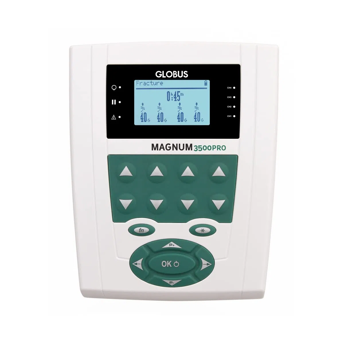 GLOBUS | Magnum 3500 Pro, Professionelle Magnettherapie 4 Kanäle, 70 Programme 800 Gauss, Behandlung Osteoartikulären Erkrankungen, Frakturen, Entzündungen, Erholung nach Orthopädischen Operationen