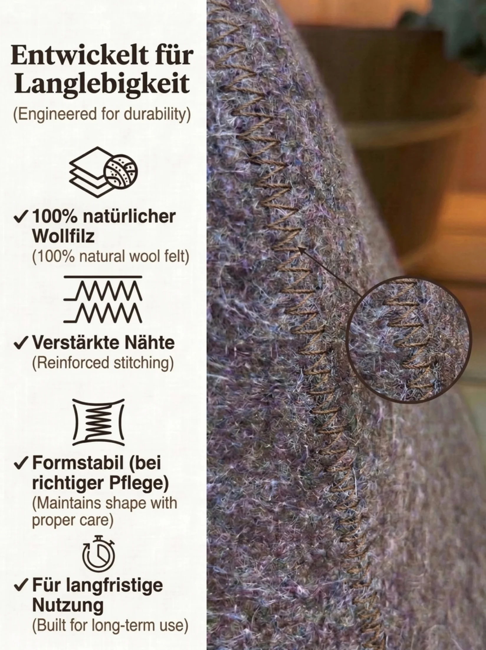 Saunahut 100% Wollfilz für Damen und Herren – Hitzeschutz, Naturmaterial, Mütze Filz Saunamütze