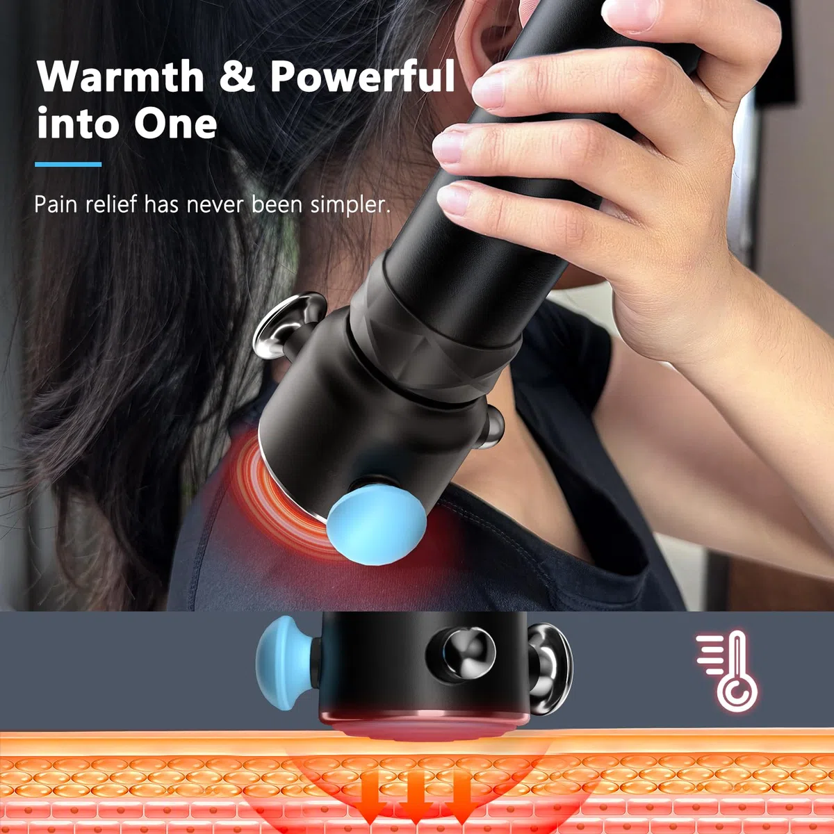 HYAKO Pro Massagepistole-Therapie-Massagegerät-Tiefengewebe-Vibrationsmassagegerät-bis zu 7500U/min-für Ganzkörper-Schmerzlinderung & Faszienbegrenzung - Geschenke