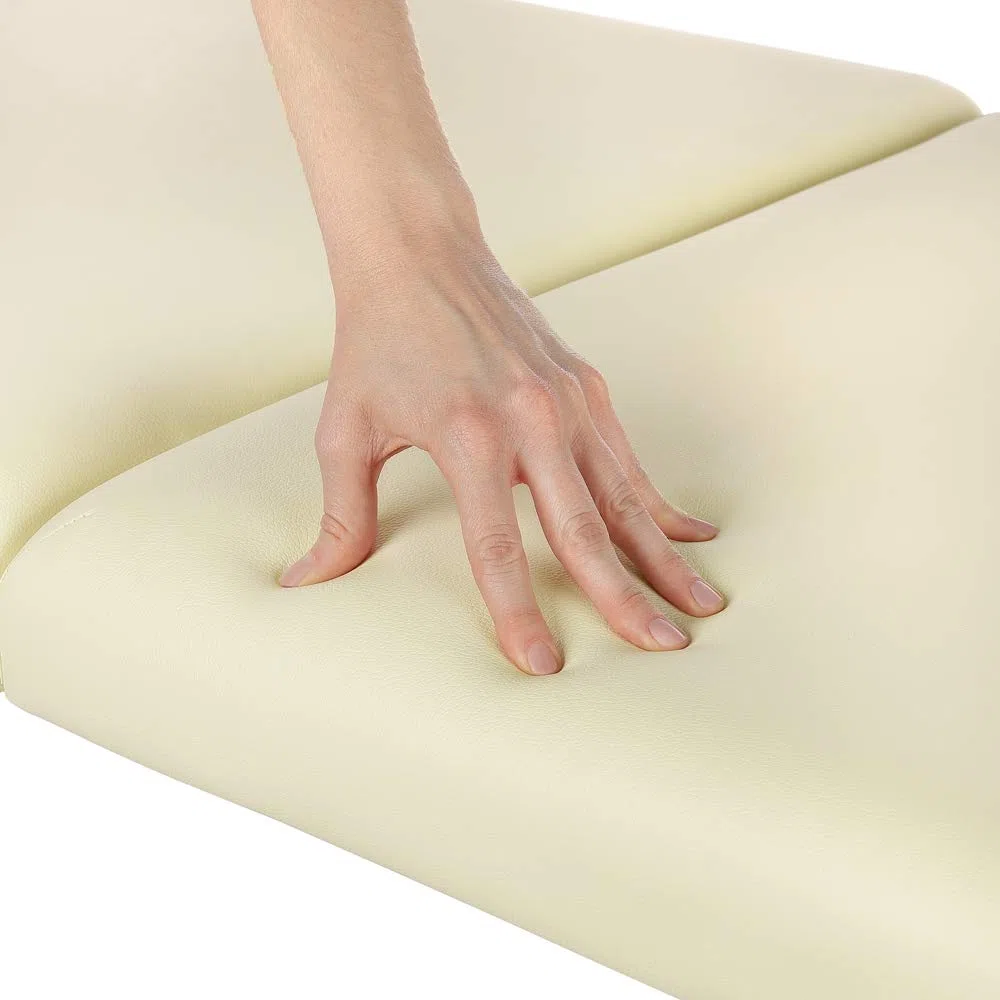 Melko Mobile Massageliege Massagetisch Beige Massagebank 2 Zonen Behandlungsliege Therapieliege Tattooliege