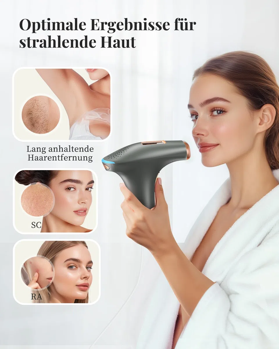 Haarlosy Haarentfernungsgerät mit 999,900 Lichtimpulse