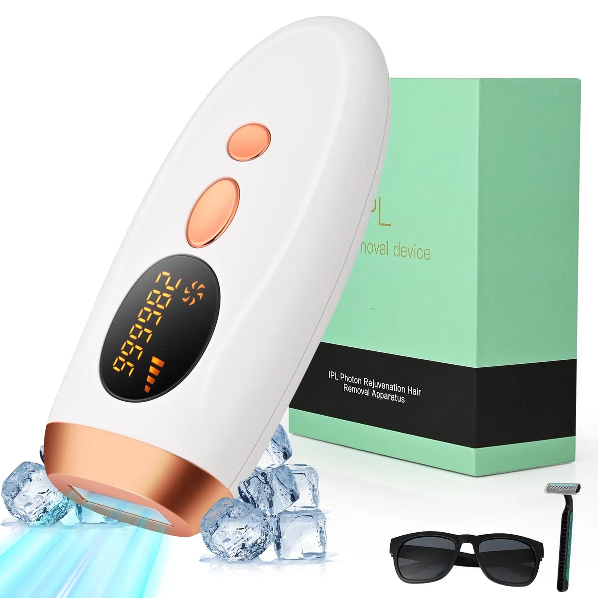 IPL At-Home Haarentfernungsgerät für Frauen und Männer, Comius Sharp Haarentferner mit Ice-Cooling System für Arm, Bein, Rücken, Ganzkörper