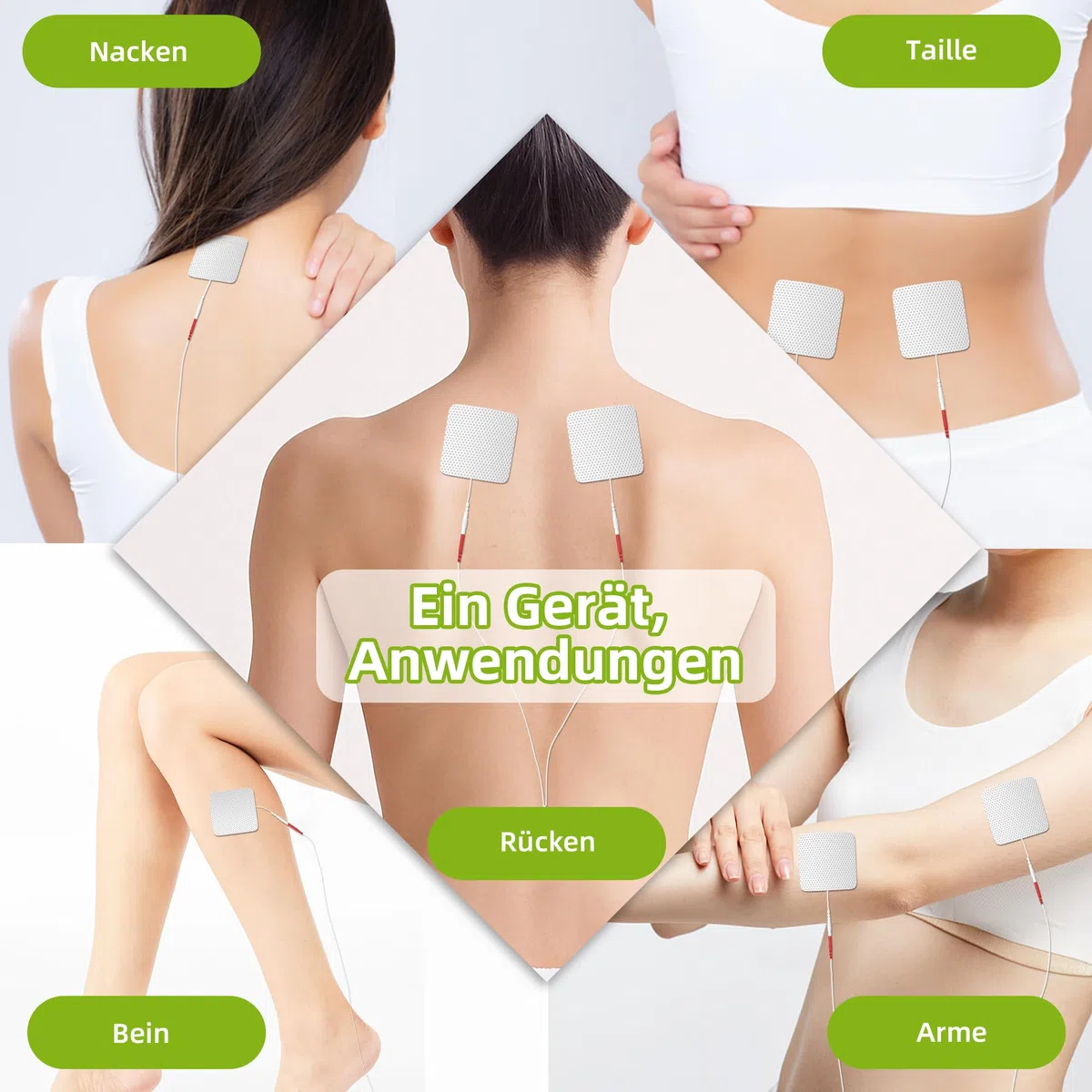 4-in-1 Medic Durchblutungs-Stimulator Beine & Füße, EMS Fußmassagegerät Fussmassagegerät elektrisch für Beinschmerzen & Schwellungen lindern, Krämpfe reduzieren, Durchblutung verbessern