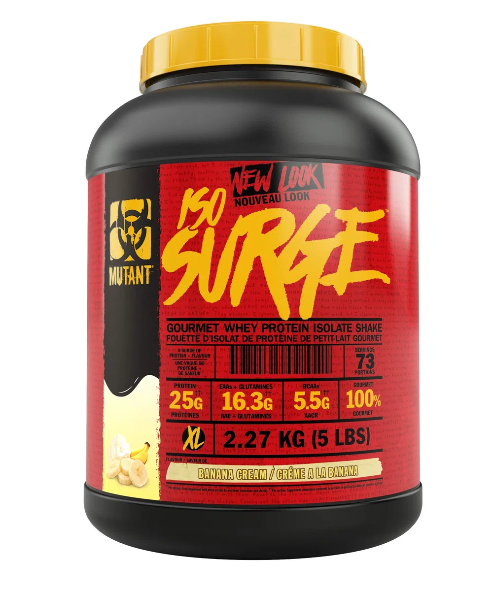Mutant Iso Surge, 5lbs - Banana Cream, 2540 g