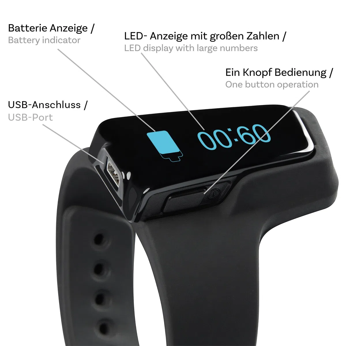Pulox Checkme O2 Handgelenk Pulsoximeter mit Ringsensor & App | Smarte Messwertüberwachung per iOS- und Android-Anwendung, komfortabler Sensor für die kontinuierliche Kontrolle