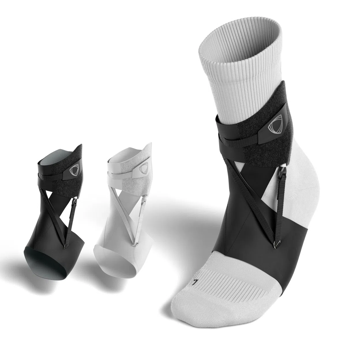 BETTERGUARDS Lite Sprunggelenkbandage – Leichte Sportbandage für Damen & Herren | Stabilisierung für Komfort & Beweglichkeit | Atmungsaktiv & ohne Kompression (Schwarz, L, Links)