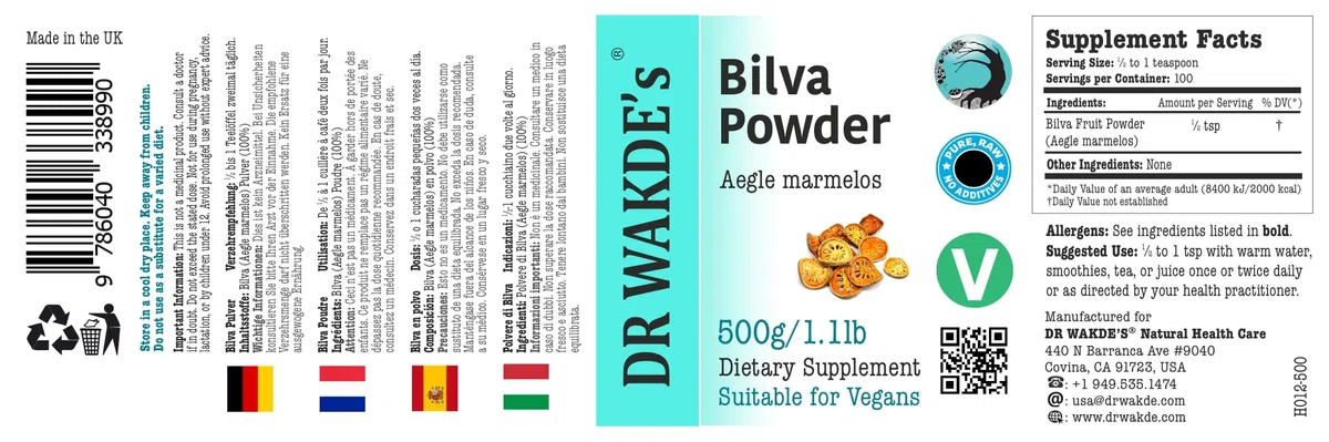 Bilva Fruit Powder (Bael fruit/Aegle Mermelos) -1kg (2.2lb)