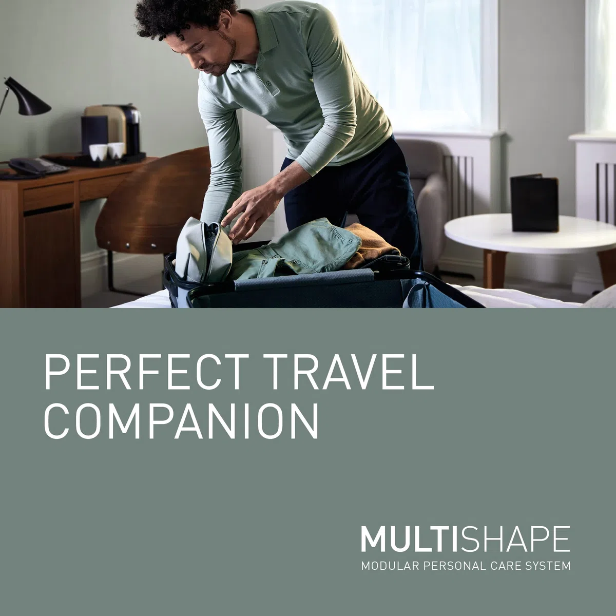 Panasonic MULTISHAPE modulares Körperpflege-System für Männer, Bart-/Haartrimmer, Bart-/Haar-/Körpertrimmer, 3-Klingen-Scherkopf, elektrische Zahnbürste & Nasen-/Ohren-/Augenbrauentrimmer Aufzatz
