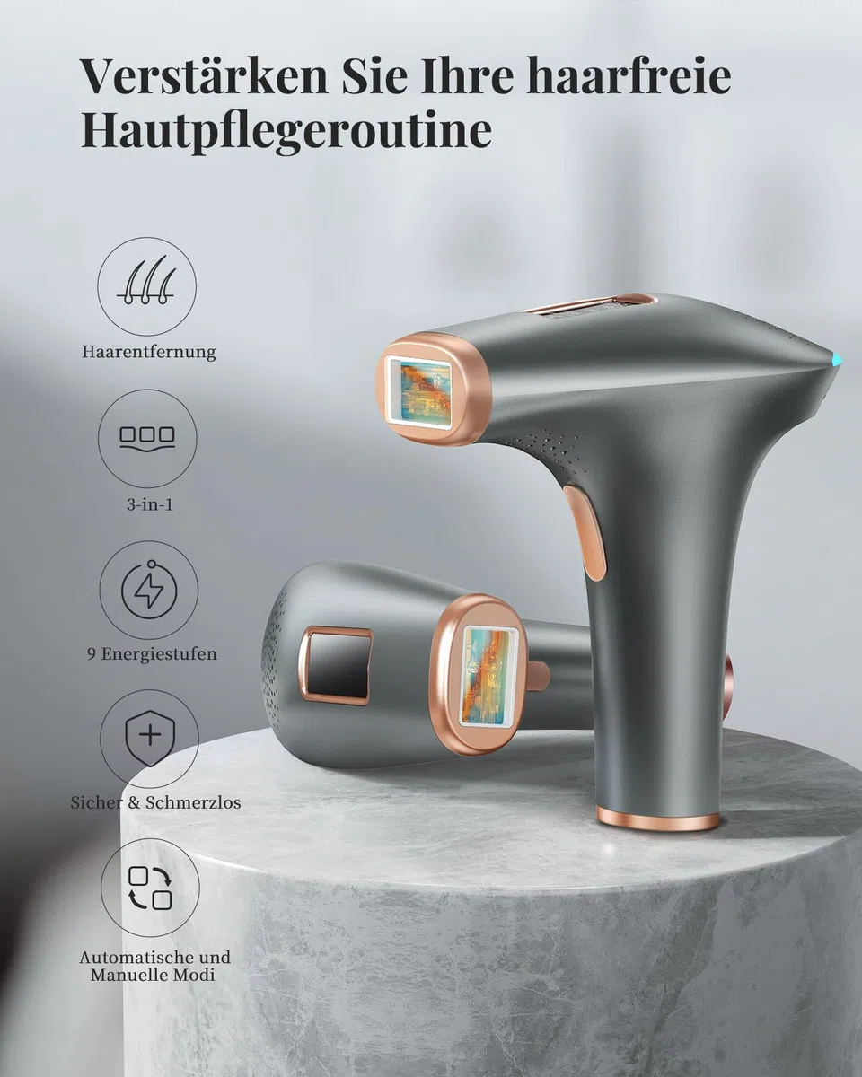 Haarlosy Haarentfernungsgerät mit 999,900 Lichtimpulse