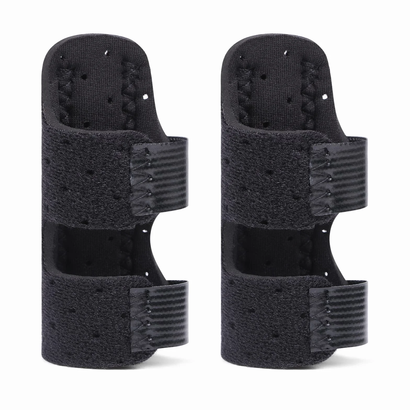 ACWOO Fingerschiene, 2 Stück Fingerglätter Finger Schiene Stabilisator, Weicher Bequemer Fingerstütze, Fingerbandage für Gebrochene Verstauchte Arthritis oder Tendinitis (Schwarz)