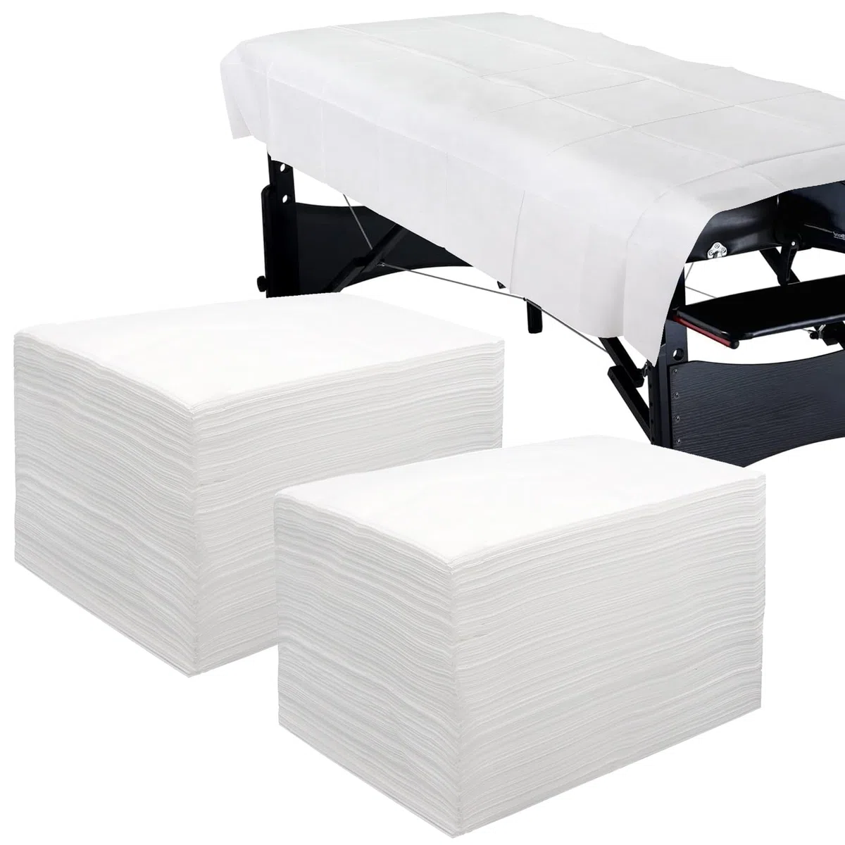 200PCS Einweg Bettlaken, 100 x 200 cm Einweg massageliegen Auflage, Atmungsaktive Einmal Liegenauflagen für Massageliegen Spa