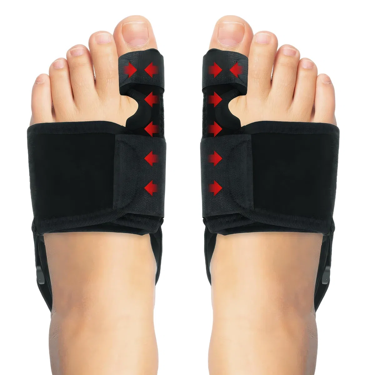 1 Paar Ballenzehen-Korrektoren, Großzehen-Glätter, Zehenspreizer, Ballenschutz, Hallux-Valgus-Korrektoren mit Aluminium-Stabstütze für Männer und Frauen
