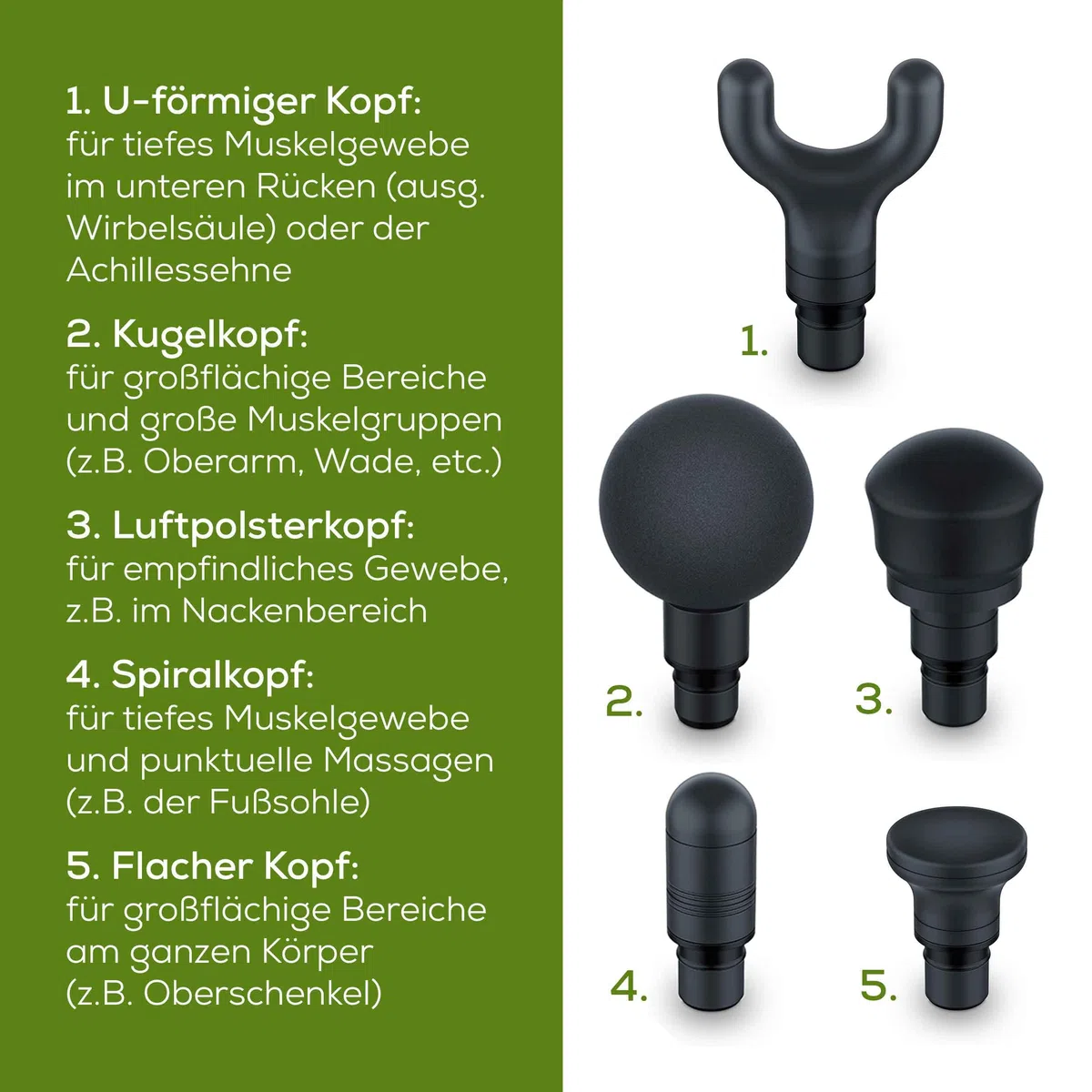Beurer MG 185 Massagepistole, Massage Gun mit 5 Aufsätzen, kraftvolle Triggerpunktmassage, Lockerung von Verspannungen, Muskelmassagegerät mit 9 Intensitätsstufen, mit Akku