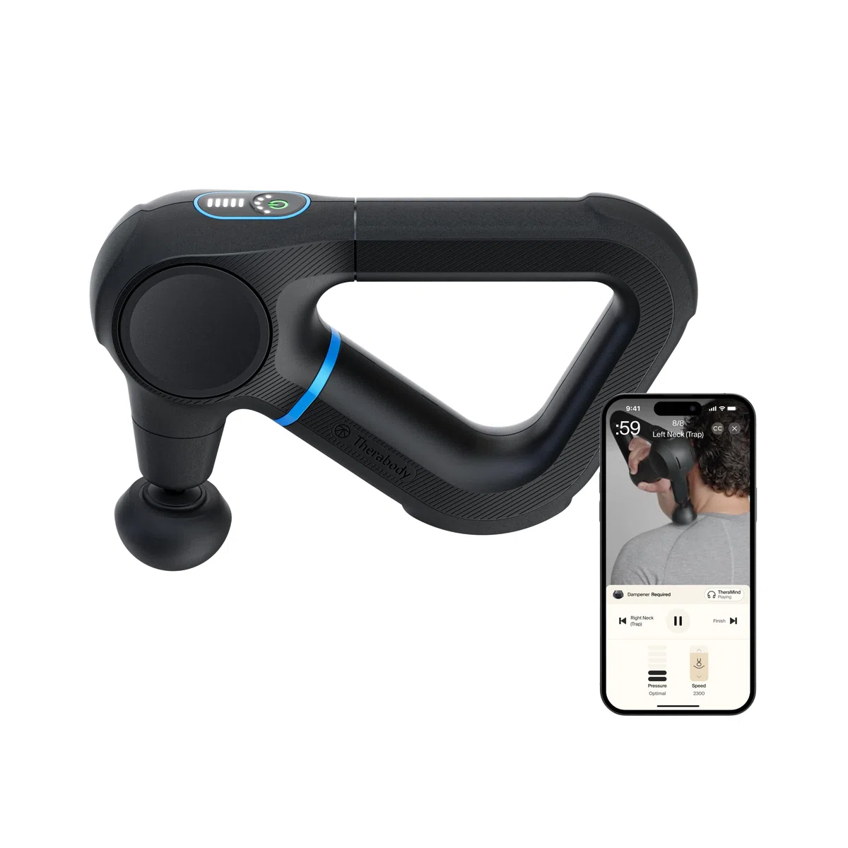 TheraGun Prime (6. Generation) von Therabody – Tiefgehende, kraftvolle Massagepistole in robustem, haltbarem Design für zuverlässige Erholung