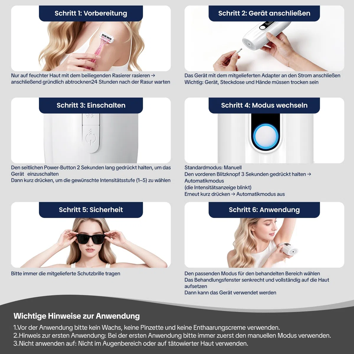 MANKIW IPL Geräte Haarentfernung mit Kühlfunktion, 5 Energiestufen & 500.000 Lichtimpulse, Automatik- & Einzelmodus, Laser Haarentfernung Alternative, Epilierer Damen für Beine, Achseln & Bikini