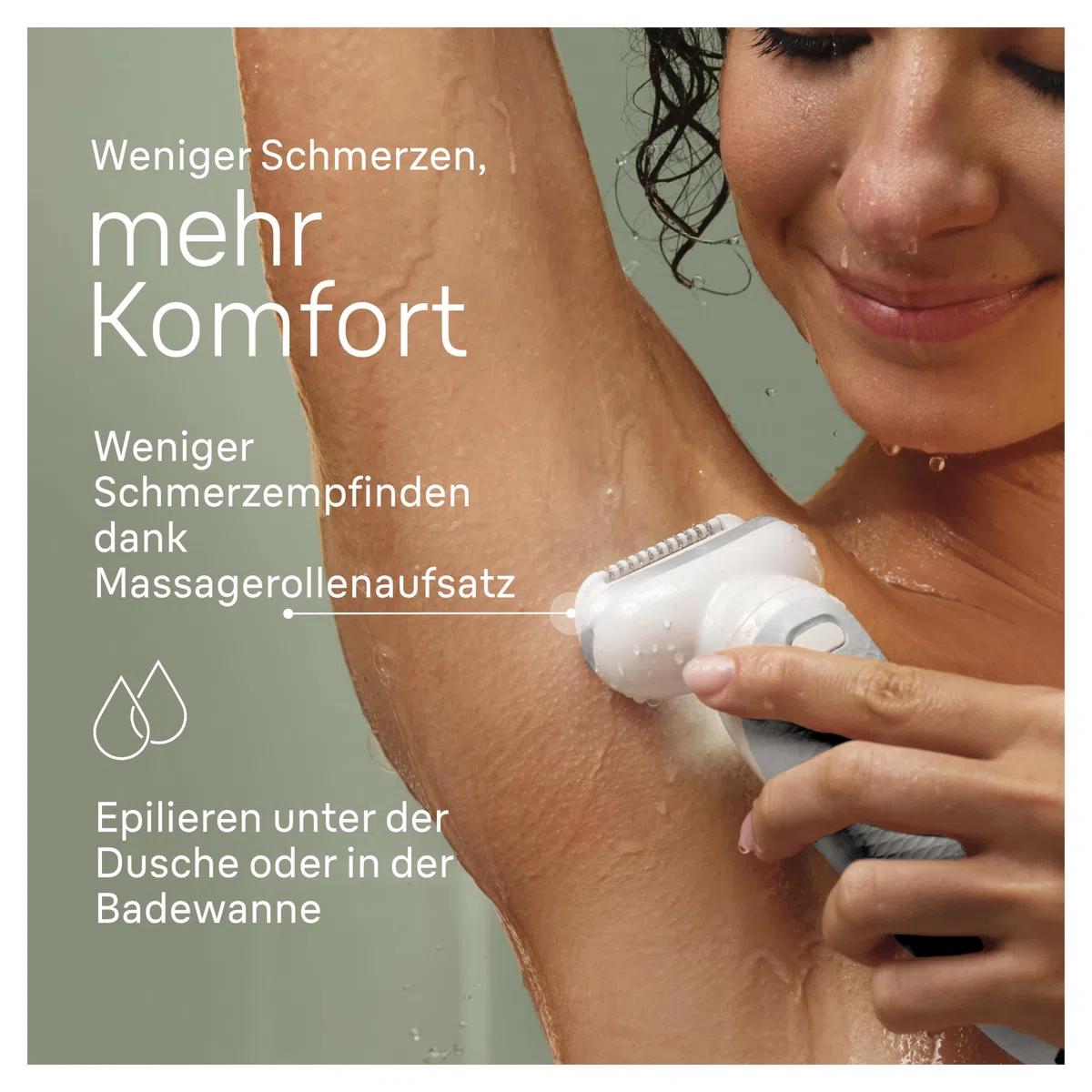 Braun Silk-épil 9, Epilierer Damen / Haarentferner für langanhaltende Haarentfernung, Ladyshaver, Rasieraufsatz , Trimmeraufsatz, 9-041, Weiß/Silber